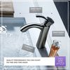 Anzzi Rhythm Single-Handle Mid-Arc Bathroom Faucet in Brushed Nickel L-AZ013BN